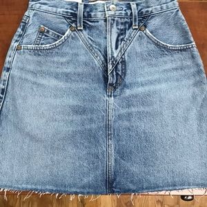 Agolde Jean hi mini skirt color renewal size 24